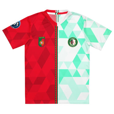vue de face maillot football double nationalité Dual Nation Portugal Algerie