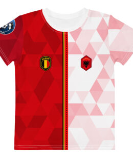 vue de face tshirt football double nationalité Dual Nation Belgique Albanie
