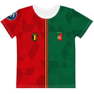 vue de face tshirt football double nationalité Dual Nation Belgique Portugal