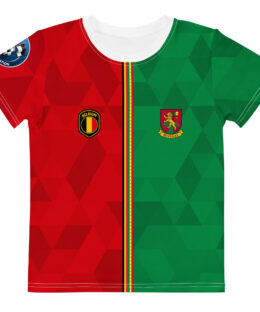 vue de face tshirt football double nationalité Dual Nation Belgique Senegal