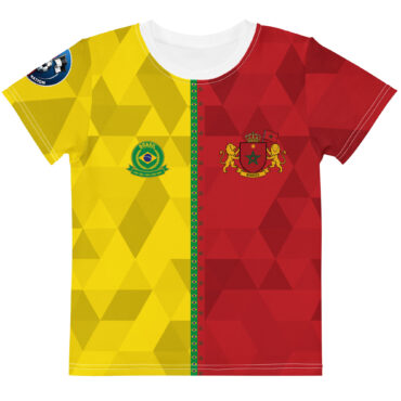 vue de face tshirt football double nationalité Dual Nation Bresil Maroc