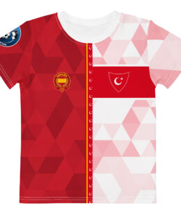 vue de face tshirt football double nationalité Dual Nation Espagne Turquie