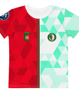 vue de face tshirt football double nationalité Dual Nation Portugal Algerie