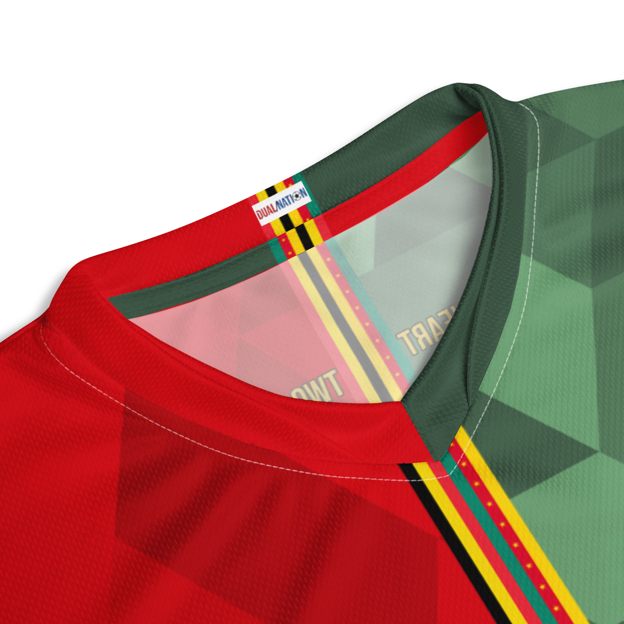 maillot-belgique-cameroun-double-nationalite-detail-col détail col maillot football double nationalité Dual Nation Belgique Cameroun