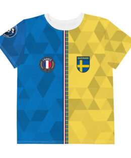 vue de face tshirt football double nationalité Dual Nation France Suede