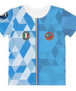 vue de face tshirt football double nationalité Dual Nation Italie Congo